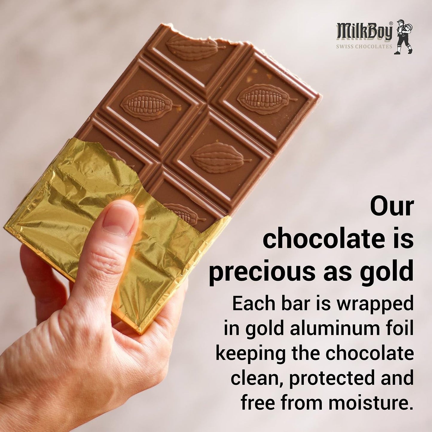 Milkboy Swiss Gourmet Milk Chocolate Bars - Dark Chocolates - White Chocolate Bar - Premium Handmade Chocolate Variety - Kosher - GMO Free - Chocolates Candy - (Pack of 5)