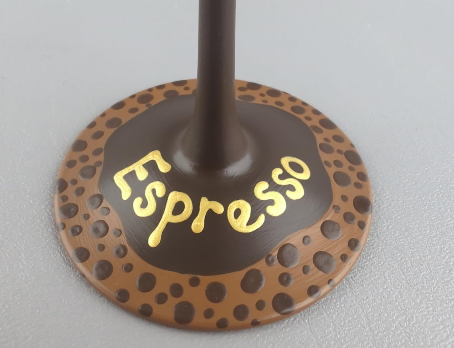 Espresso Themed Martini Glass - Hand Painted - Coffee Beans - Fancy, Elegant - Cocktail Gift