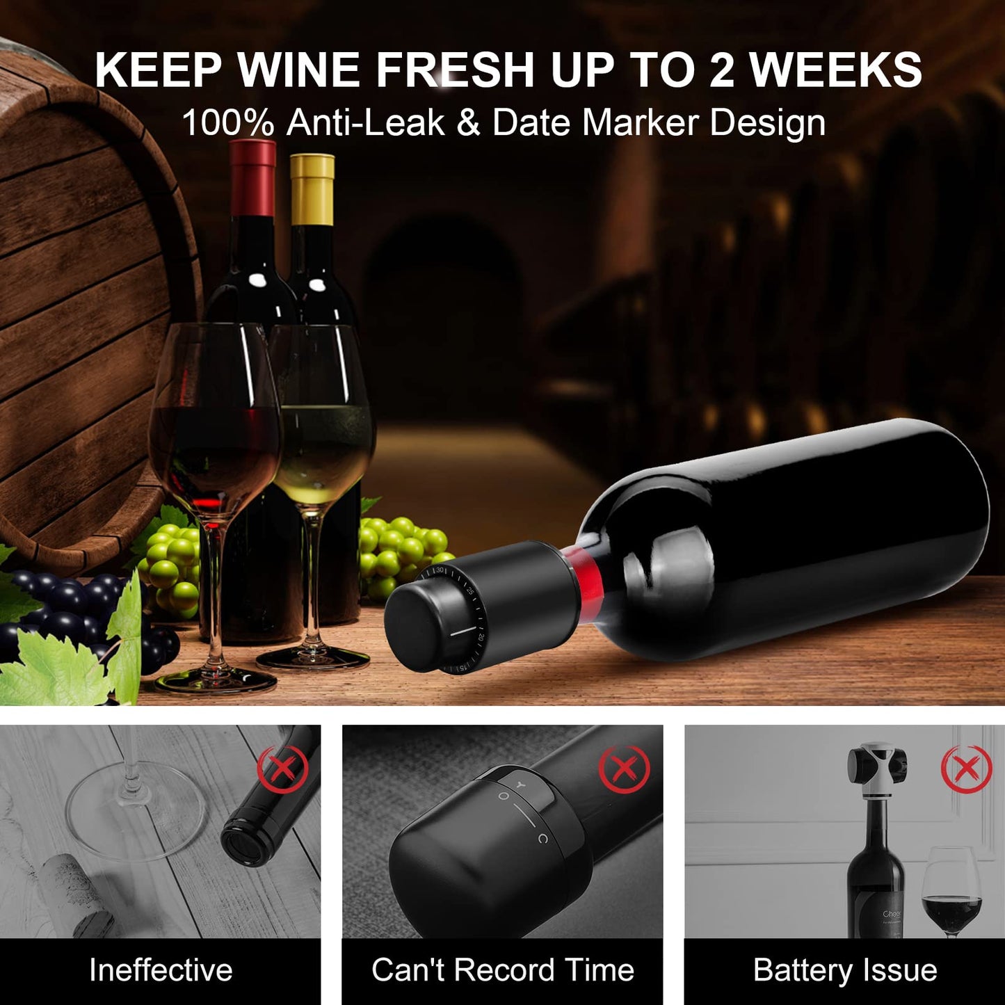 Wine Gifts-Electric Wine Opener-Automatic Wine Opener Rechargeable-Cordless Electric Corkscrew-Wine Bottle Opener with Foil Cutter, 2 in 1 Aerator Pourer, Vacuum Stopper, Gift Box
