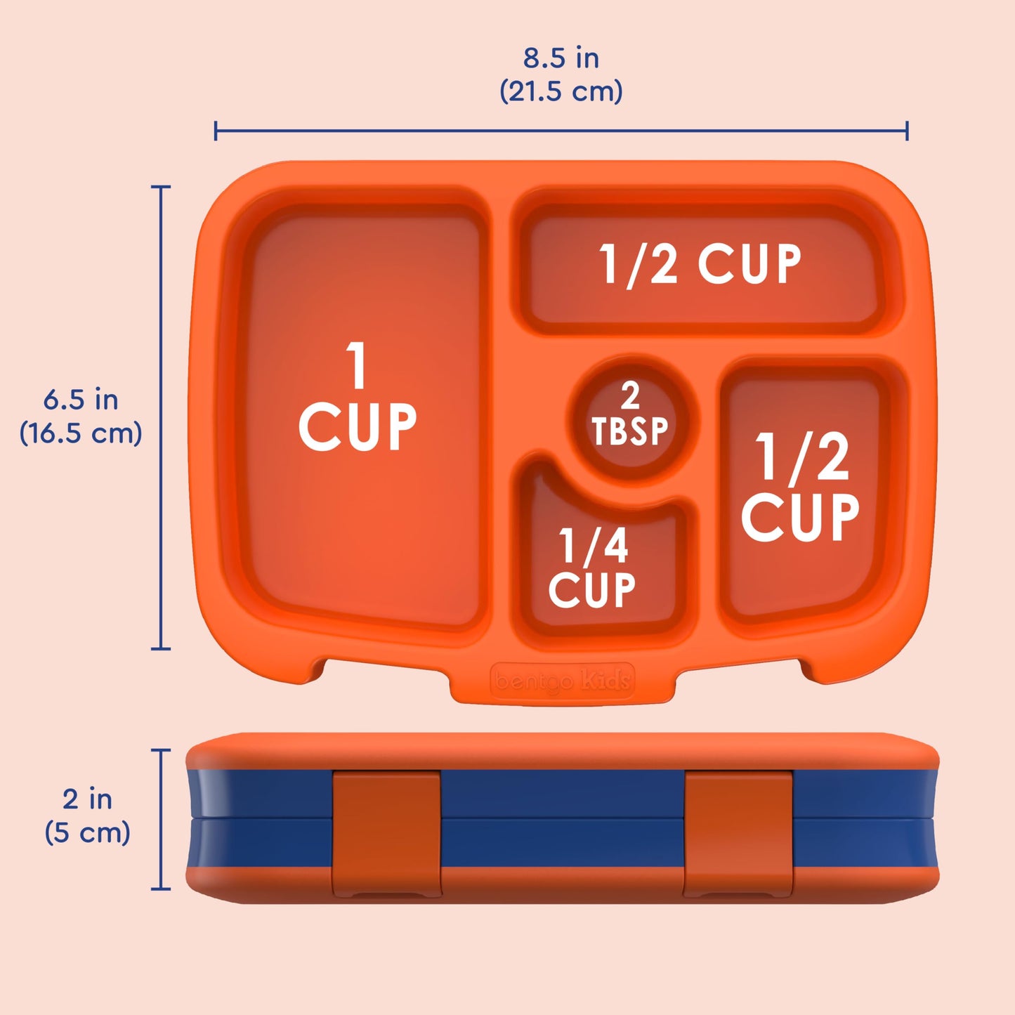 Sports Theme Kids Leak-Proof, 5-Compartment Bento-Style Kids Lunch Box - Ideal Portion Sizes for Ages 3-7, Durable, Drop-Proof, Dishwasher Safe, & Made with BPA-Free Materials (Sports)