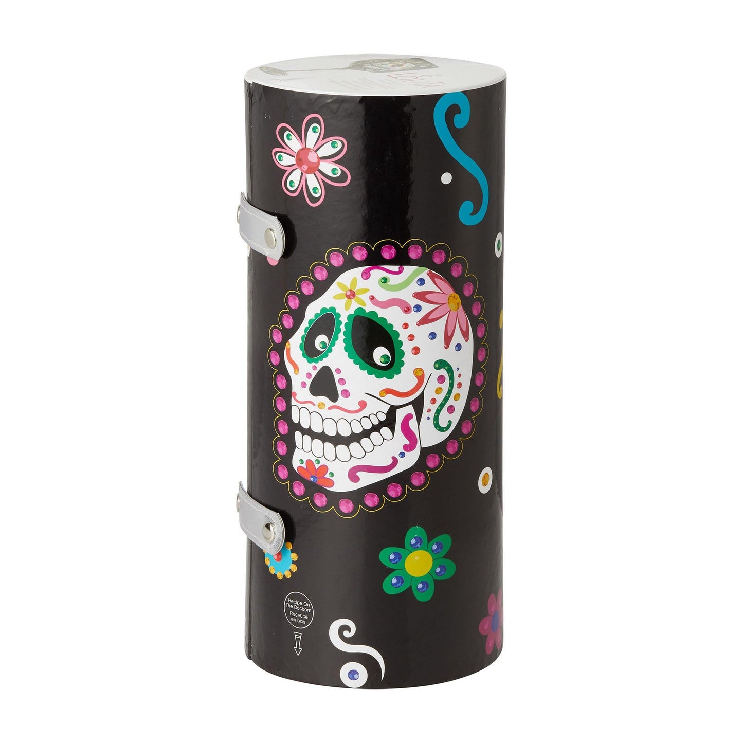 Enesco Designs by Lolita Halloween Sugar Skulls Super Bling Artisan Wine Glass, 22 Ounce, Multicolor