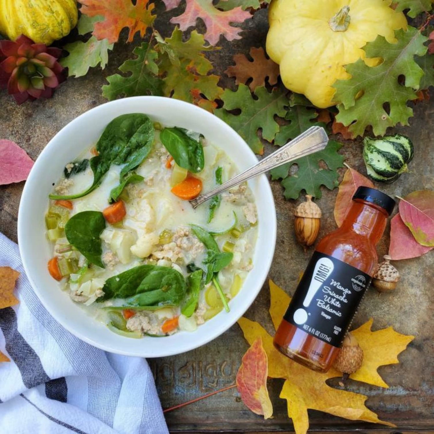 OMG! Oils: Gourmet Mango Sriracha White Balsamic Vinegar (Perfect for Dipping, Marinades, Glazing and Topping!), 177ml/6oz…