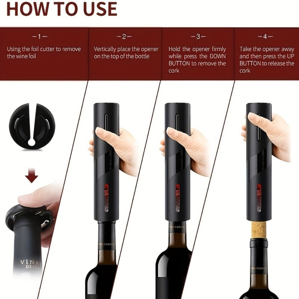 Electric Wine Opener Set - Intelligent Automatic Wine Opener Bottle Opener Wine Set