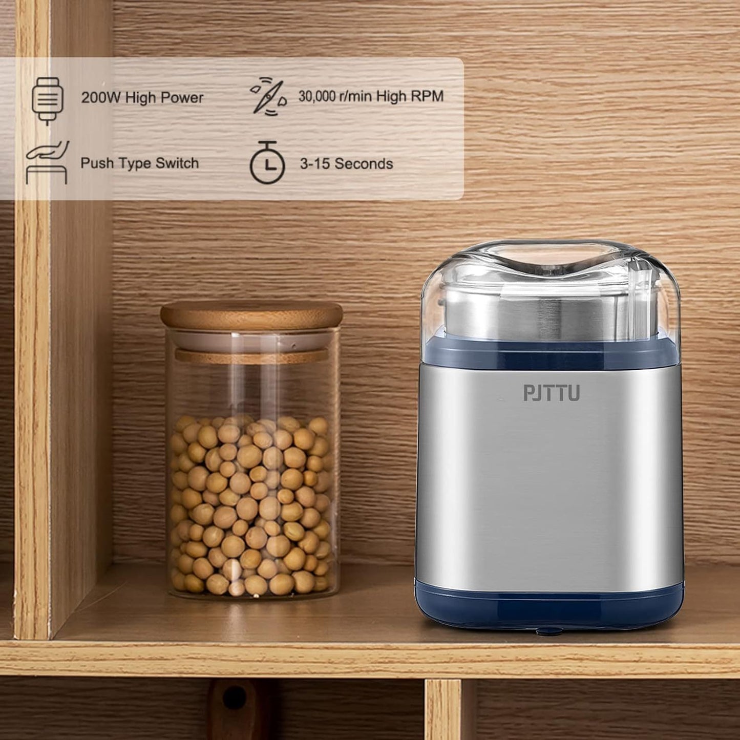 Electric Grinder for Herbs, Spices, Coffee