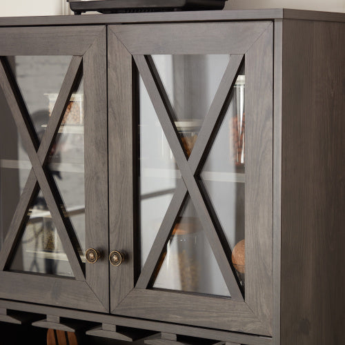 Kitchen Cabinet with Wine Rack for Kitchen or Dining Room