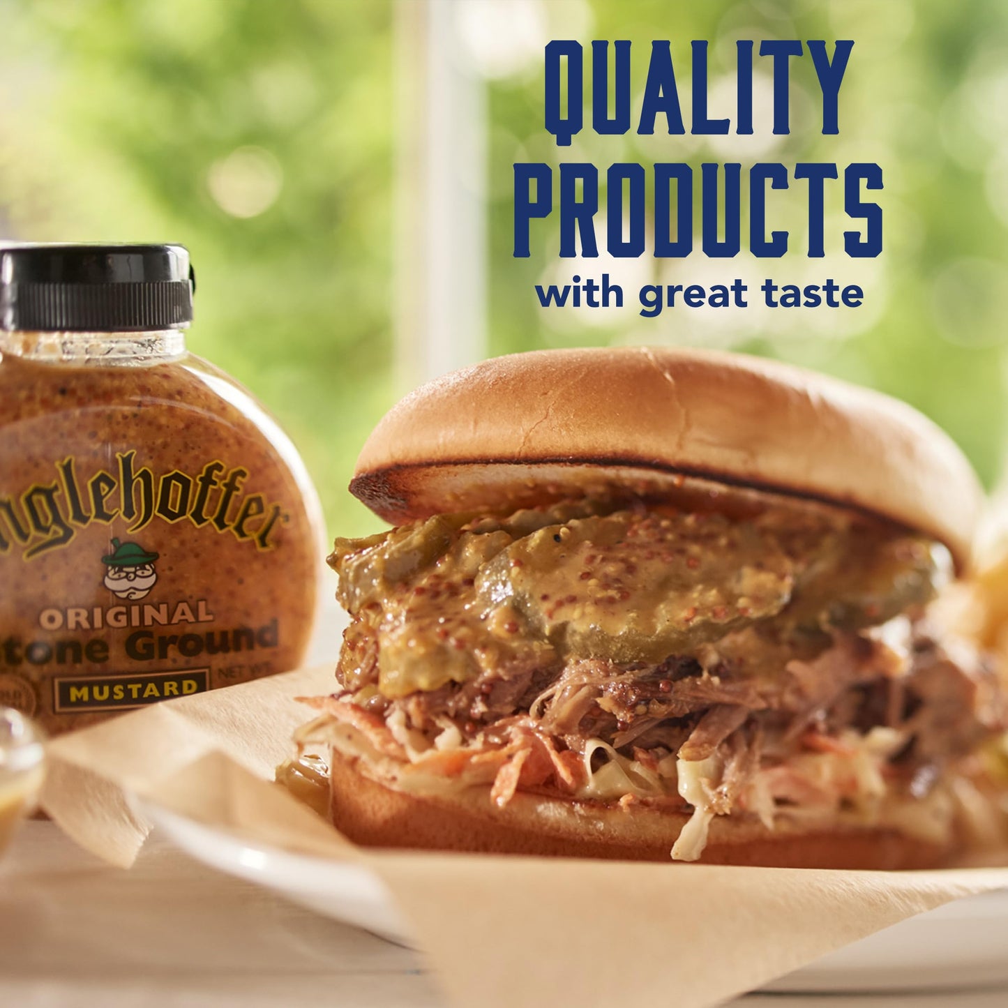 Inglehoffer Condiments Variety Pack (Stone Ground, Cream Style, Smoked Bacon, Pack of 3)