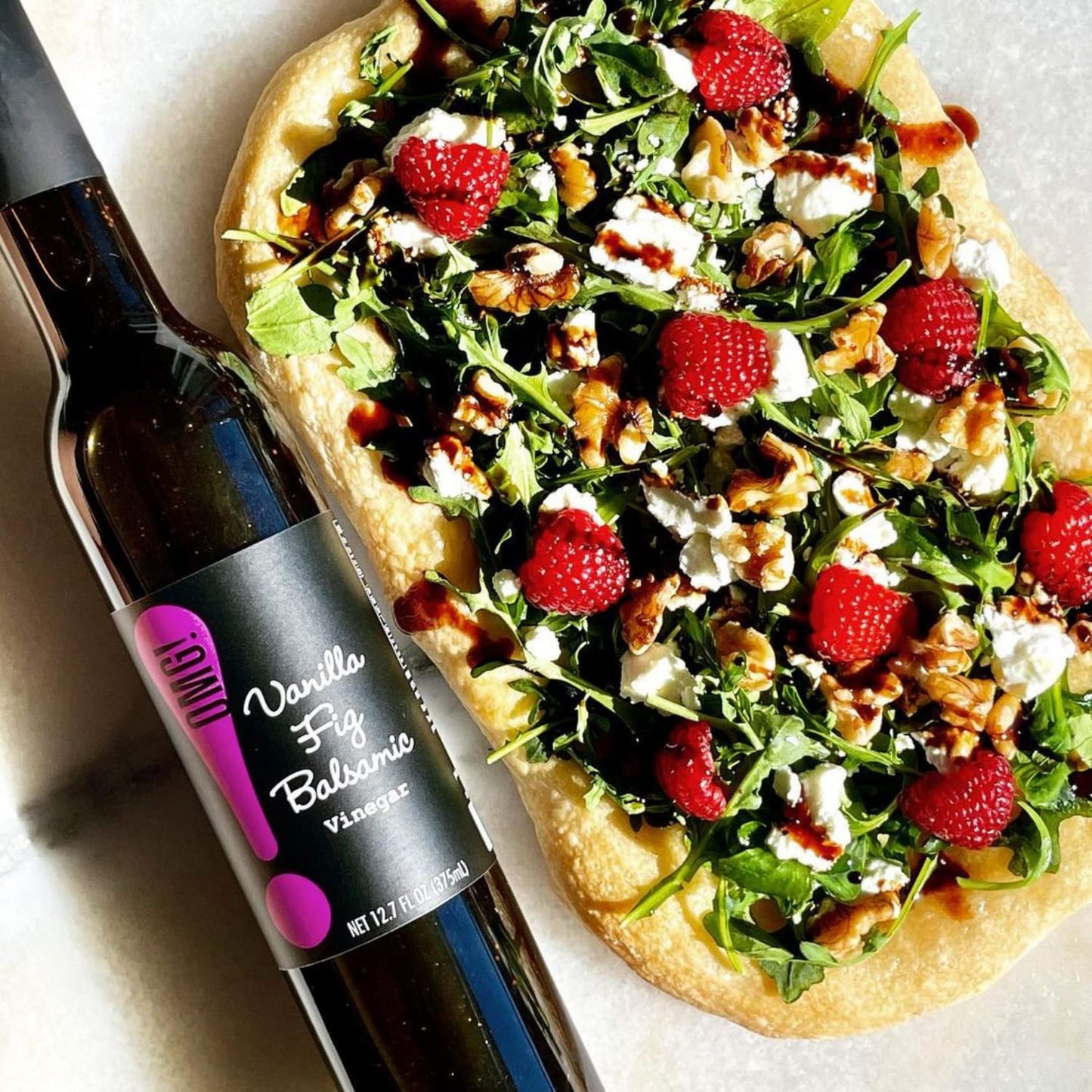 OMG! Oils: Gourmet Vanilla Fig Barrel-Aged Balsamic Vinegar (Perfect for Dipping, Marinades, Glazing and Topping!), 375ml/12.7oz…