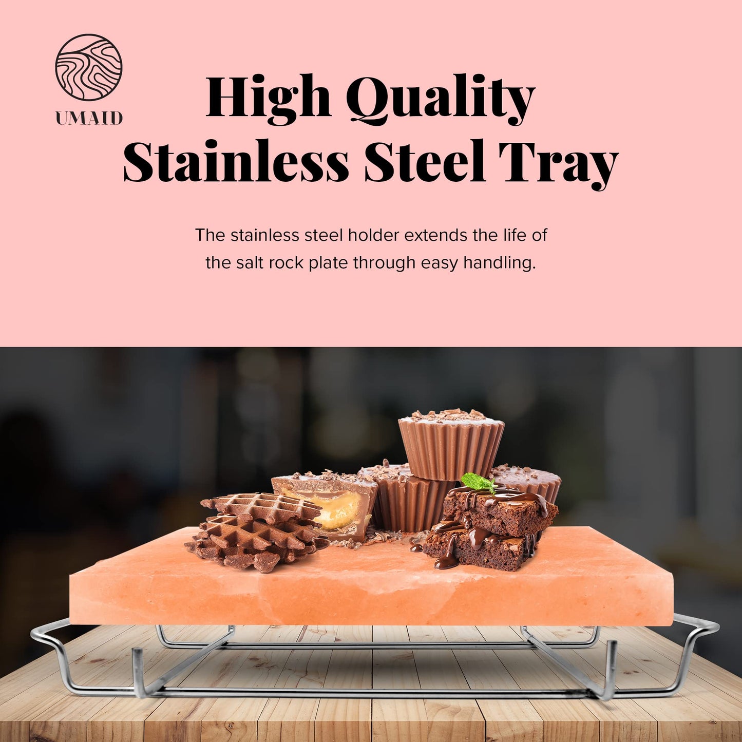 Himalayan Pink Salt Block for Grilling, Cooking, Cutting and Serving