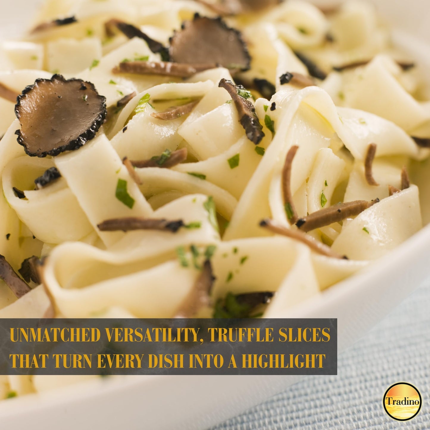 Tradino Premium Black Truffle Slices | Fresh Black Truffle Carpaccio | Luxury Gourmet Finishing | Ideal for Enhancing Dishes | 30 Grams | 1 Oz