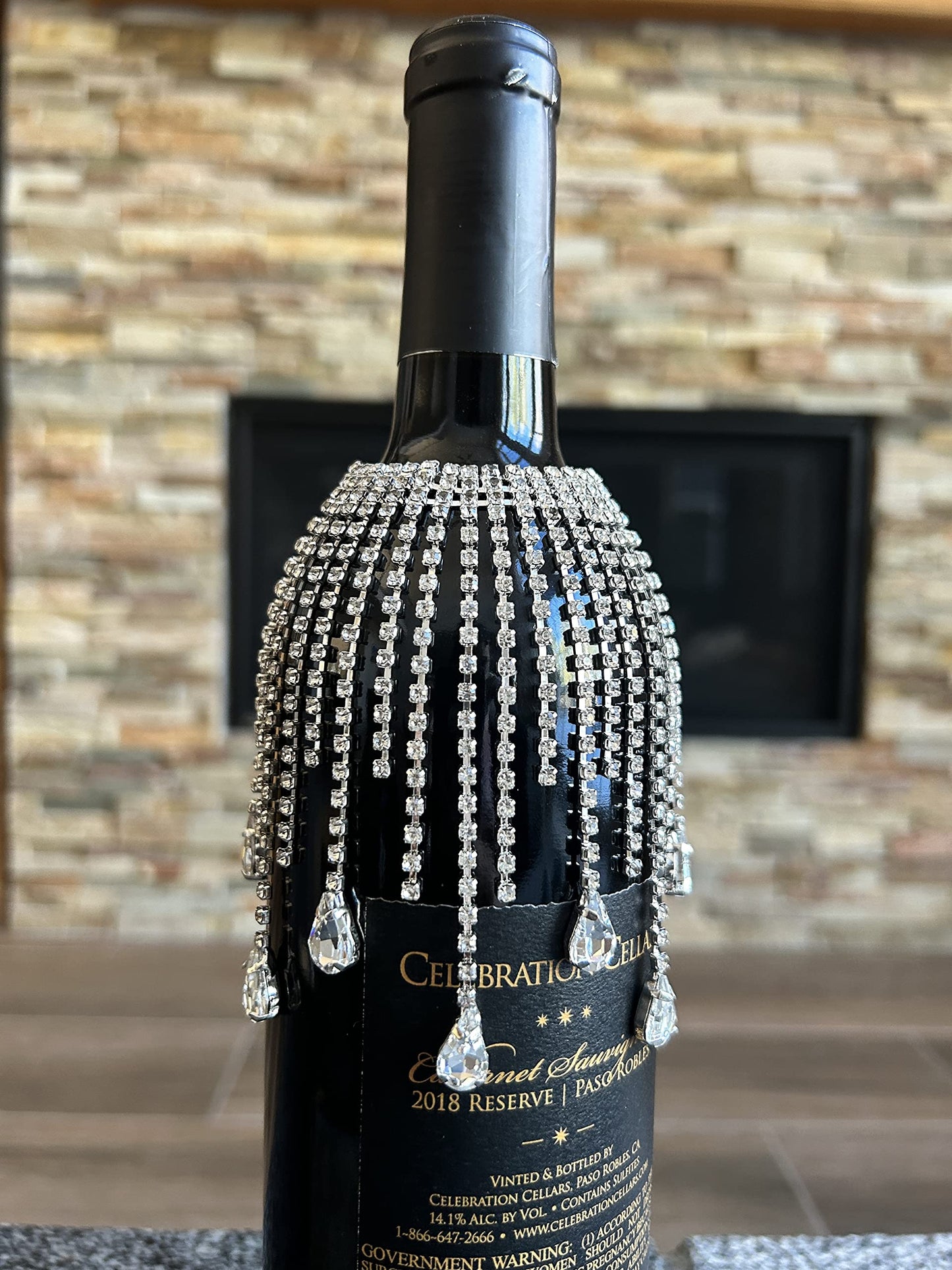 Oil, liquor and wine bottle rhinestone jewelry bling charm