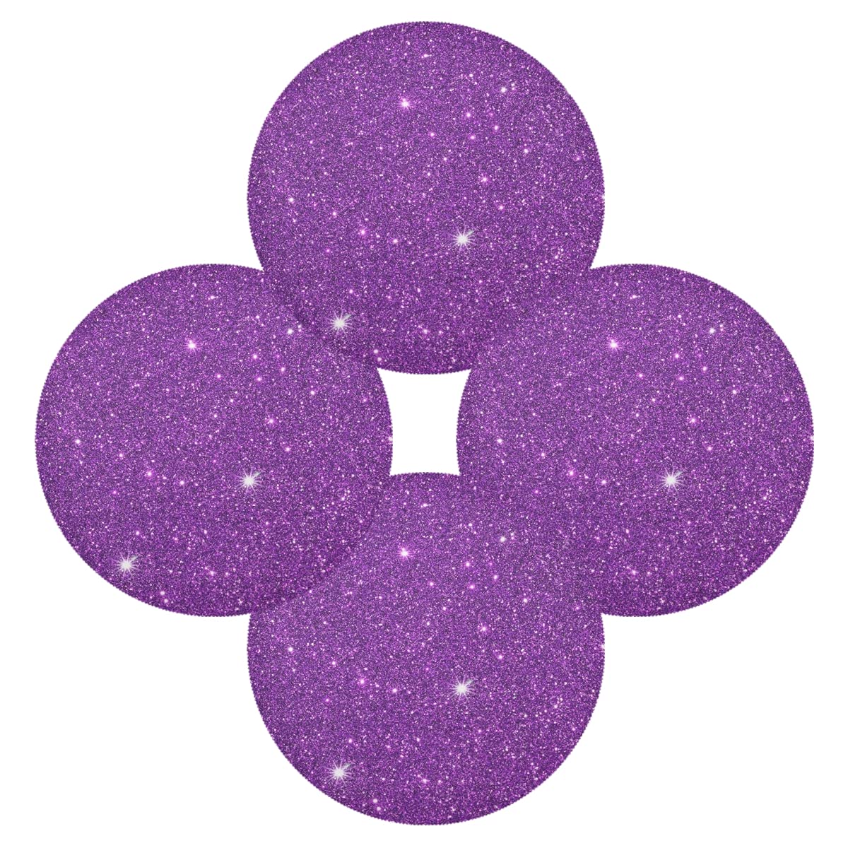 Placemats Purple Placemats Purple Dark Sparkly Glitter Shinning Place Mat Set of 4 Table Mats 15.4 inch for Kitchen Dining Table Holiday Party