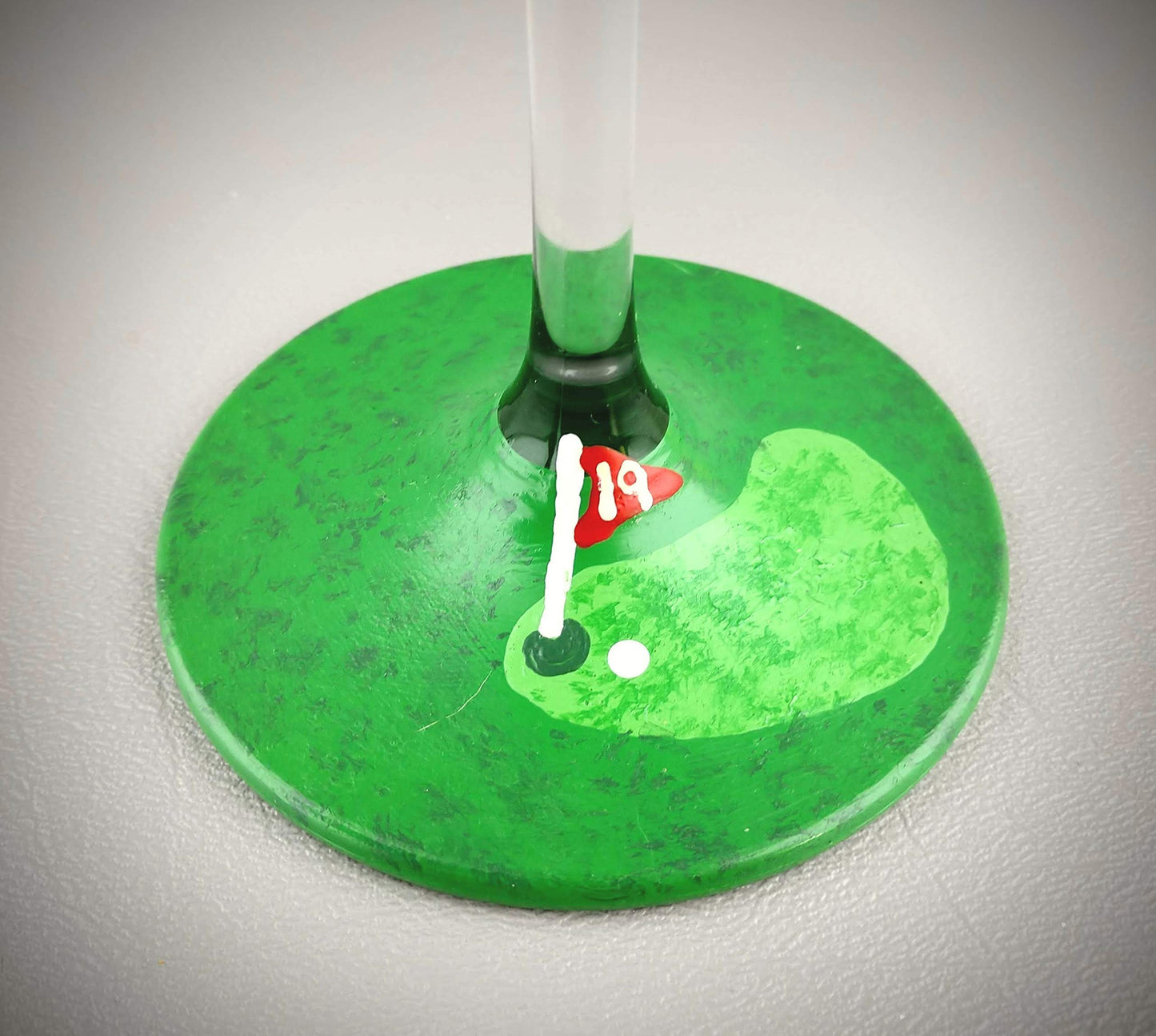 Golf Martini Glass - Hand Painted - 19th Hole - Gift for Him, Dad, Golfer