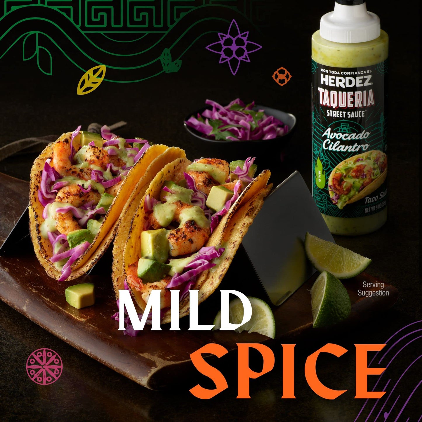 Herdez Taqueria Street Sauce Variety Pack, Habanero, Verde, Roja, Chipotle, Avocado Cilantro, Cilantro Lime, 9 Oz. Bottles (6 Pack)