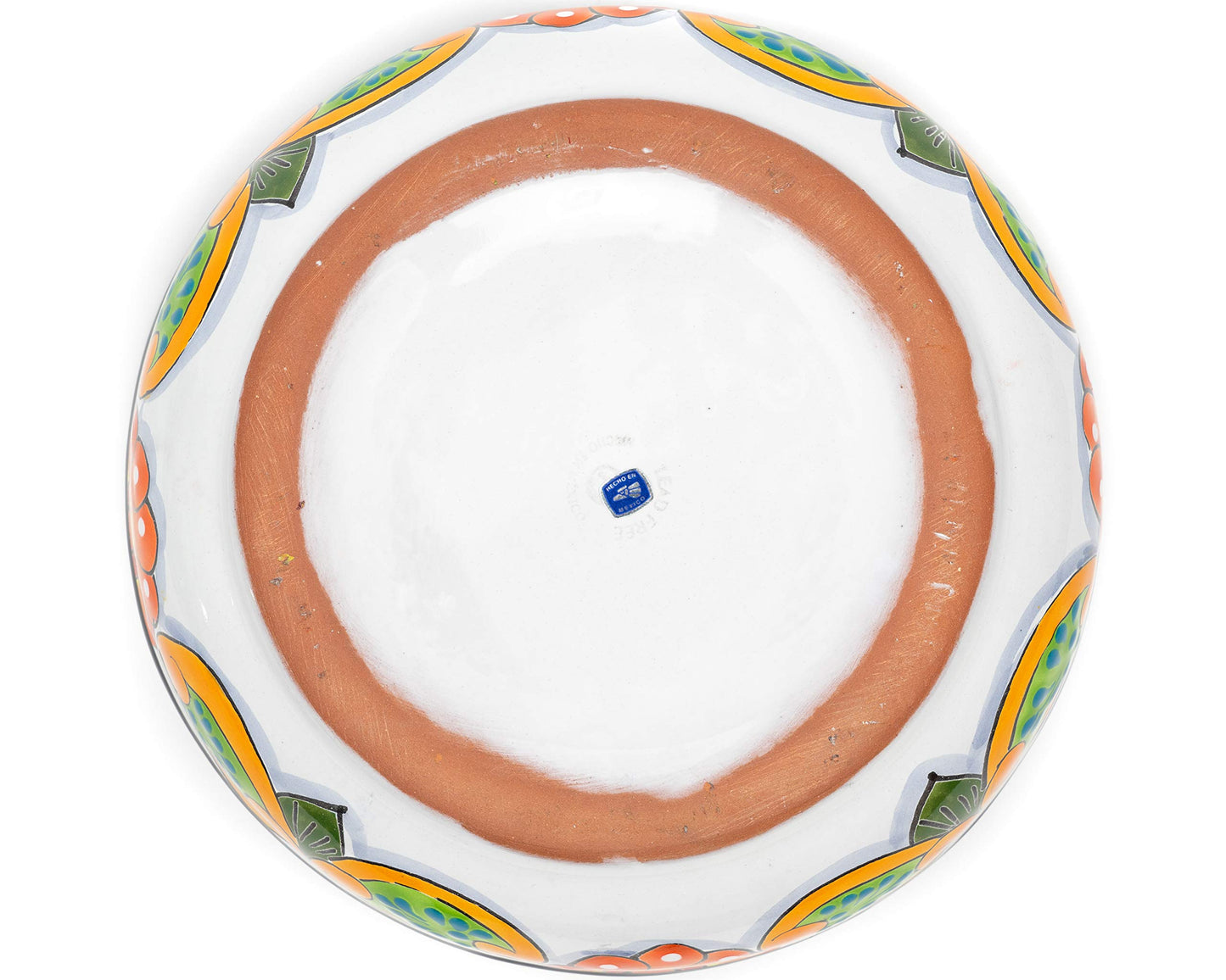 Mexican Talavera Pottery Large Serving Bowl, Handpainted Ceramic Pasta Bowl, Fruit Bowl, Hand Crafted Decorative Bowl for Salad Party Serving Bakeware Handmade Mexico Kitchen Art Unique Gift Platter