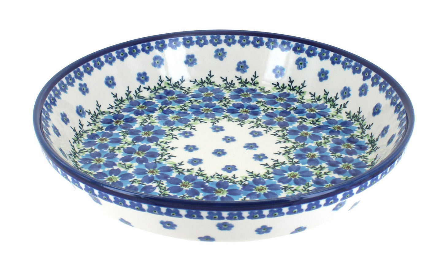 Blue Rose Polish Pottery Kalina Pie Plate
