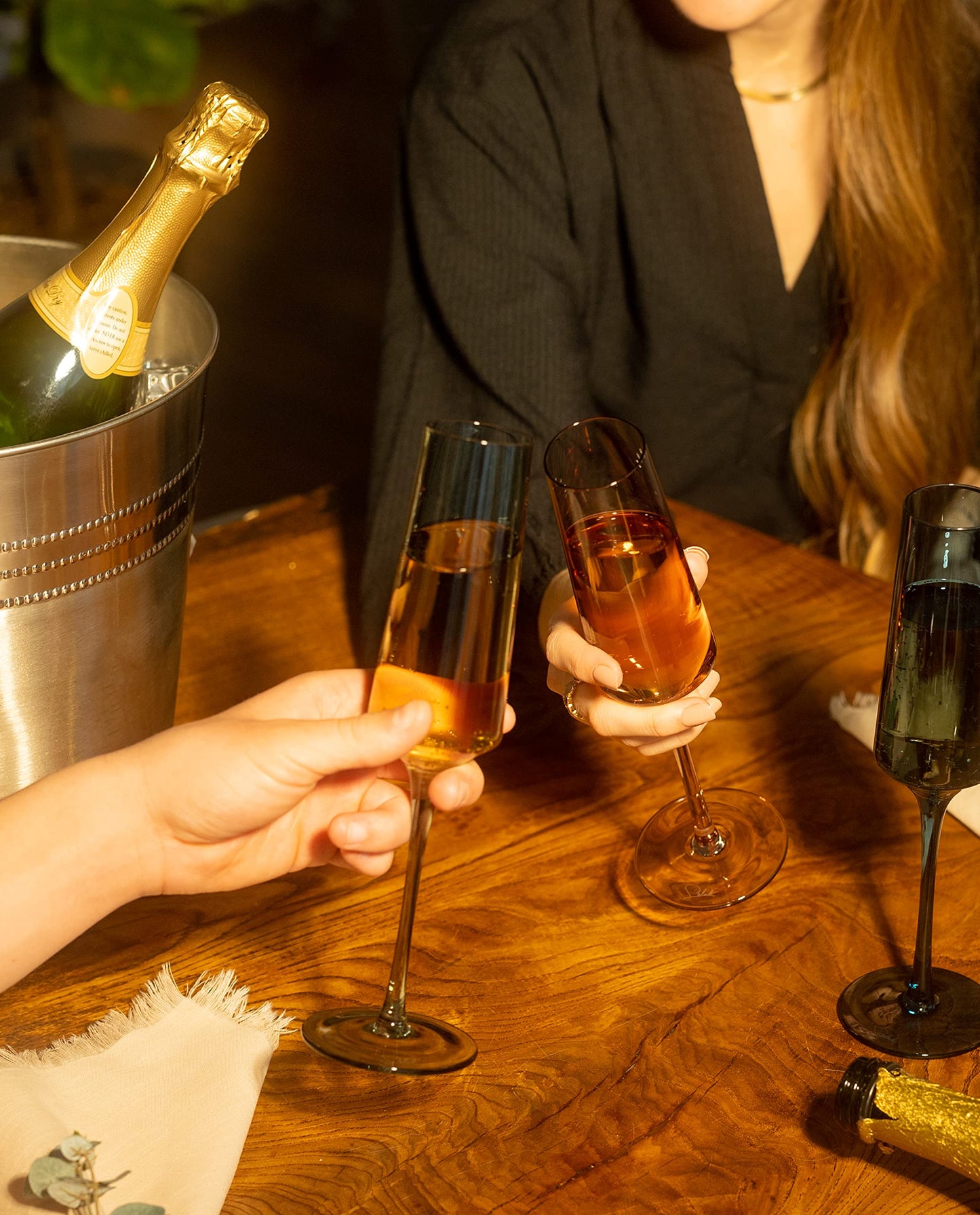 Saludi Colored Wine Glasses & Matching Champagne Flutes (as featured on Bachelor in Paradise)