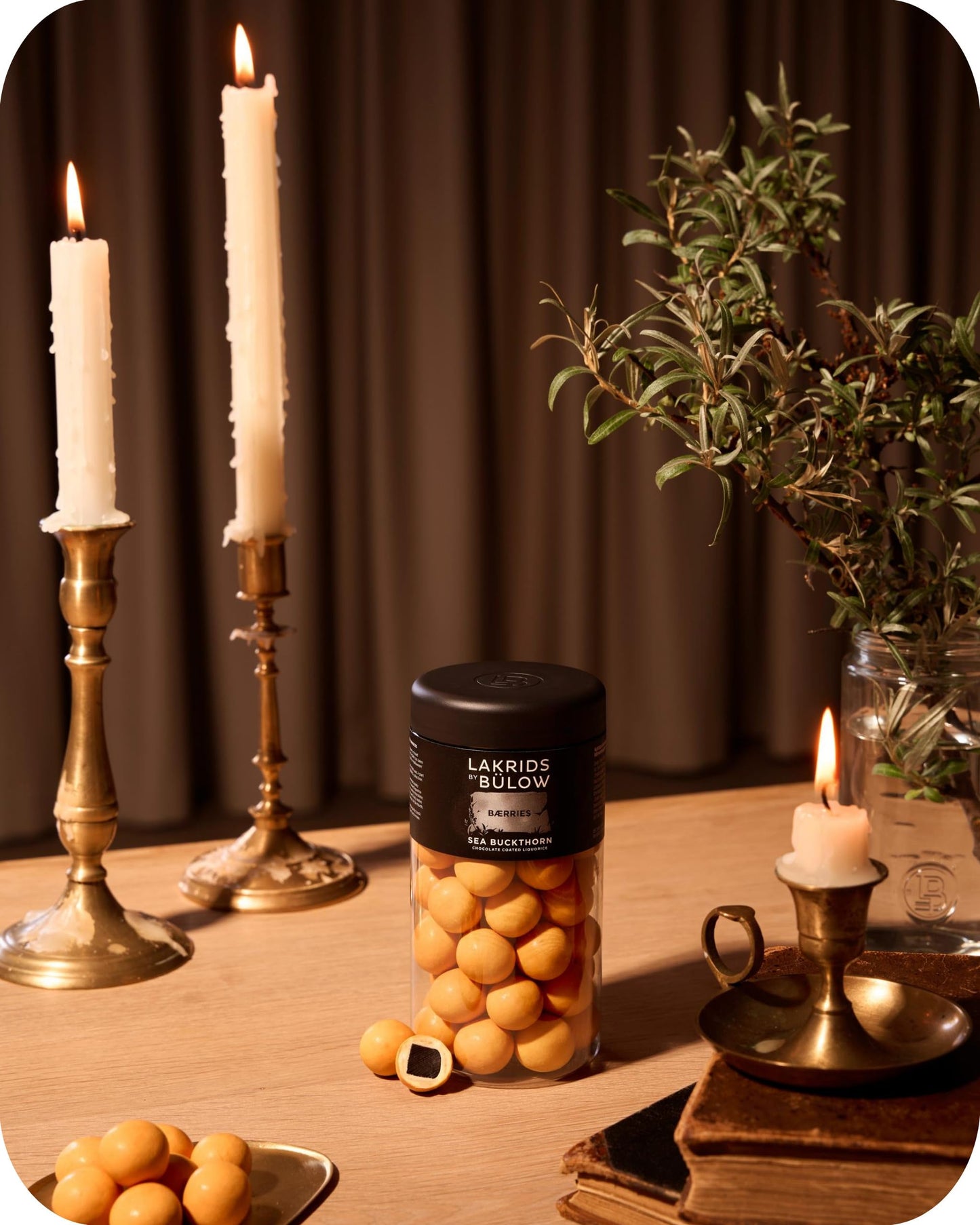 LAKRIDS BY BÜLOW - Sea Buckthorn - 10.4 Oz. - Chocolate Coated Gourmet Licorice - Sweet Licorice Coated in White Chocolate & Sea Buckthorn