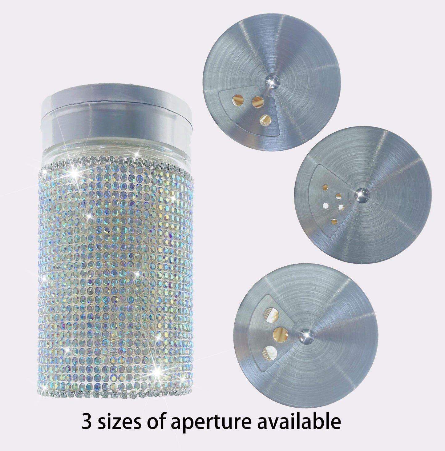 VFUIFRYI Bling Toothpick Holder Rhinestone Home Decor Silver Glitter Sparly Bling Purse Pill Bottle Multiple Uses for Home and Kitchen Decor