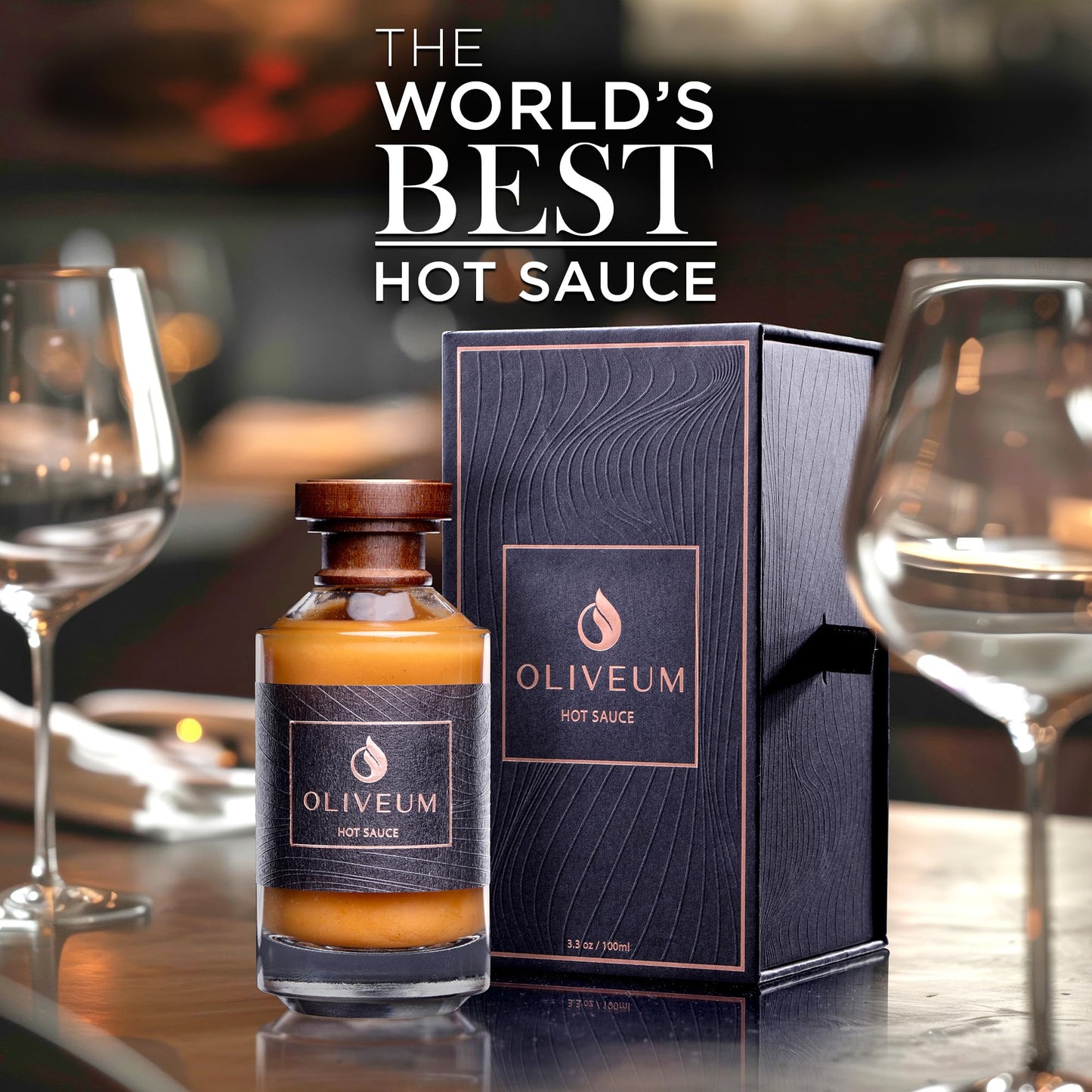 Oliveum Hot Sauce - Gourmet Medium Spice Organic Habanero Peppers