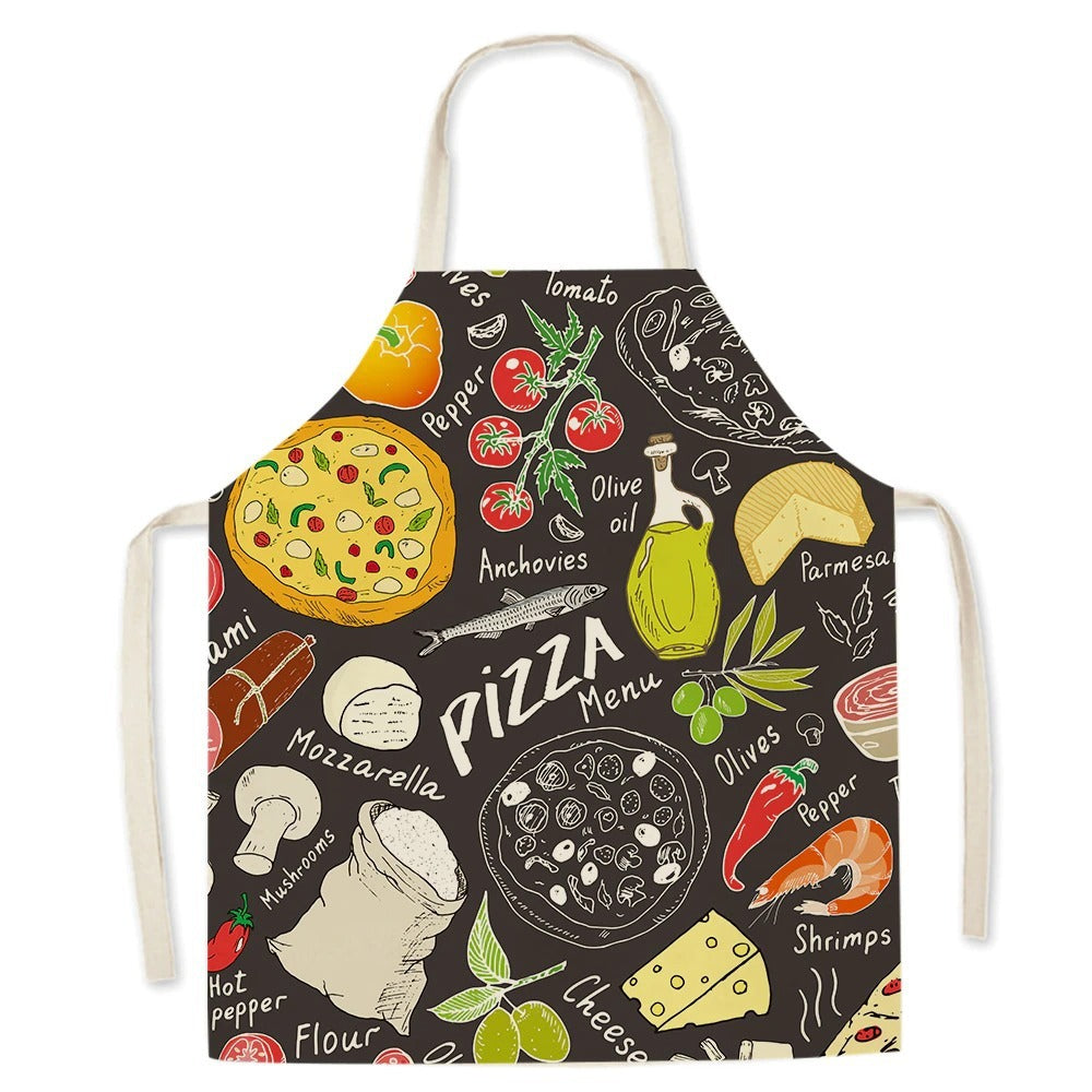 Food-Themed Linen Sleeveless Apron