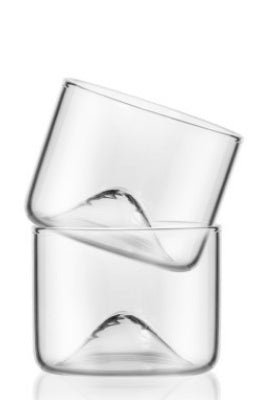 Fitted Wine Glass Reminiscent of a Mountain Top