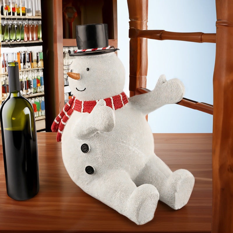 Snowman Wine Holder for the Holiday Season