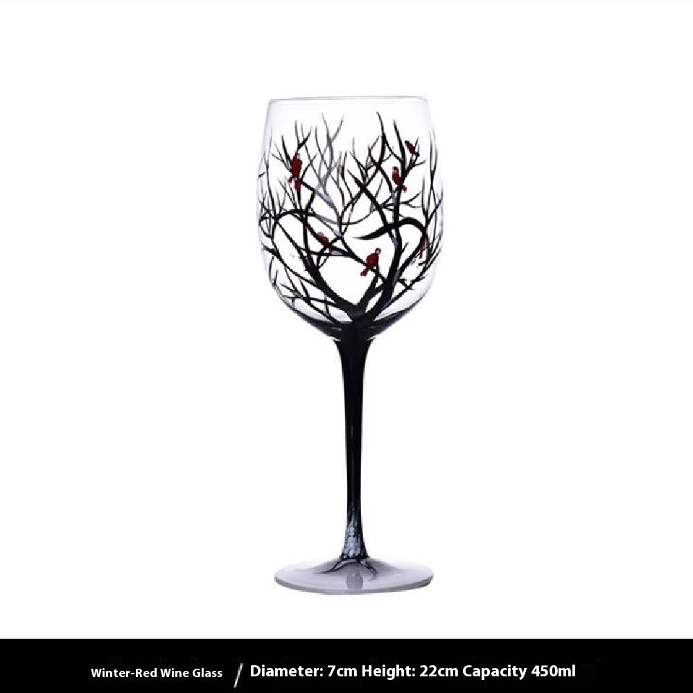 Four Seasons Wine Glasses - Shown in Autumn