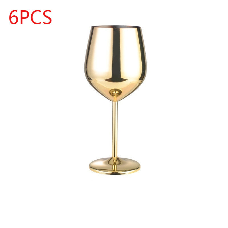 Stainless Steel Wine Glass in Silver, Gold or Rose Gold Color