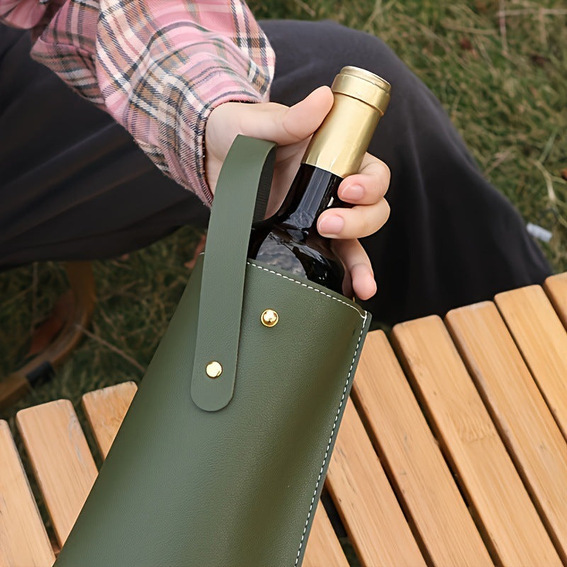 Faux Leather Wine Bag for Parties or Gifts