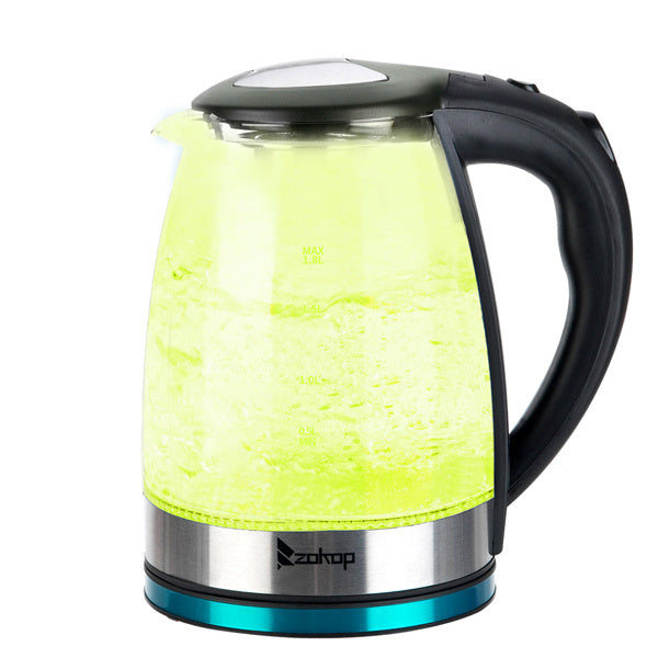 Colorful Light-Up Electric Glass Kettle