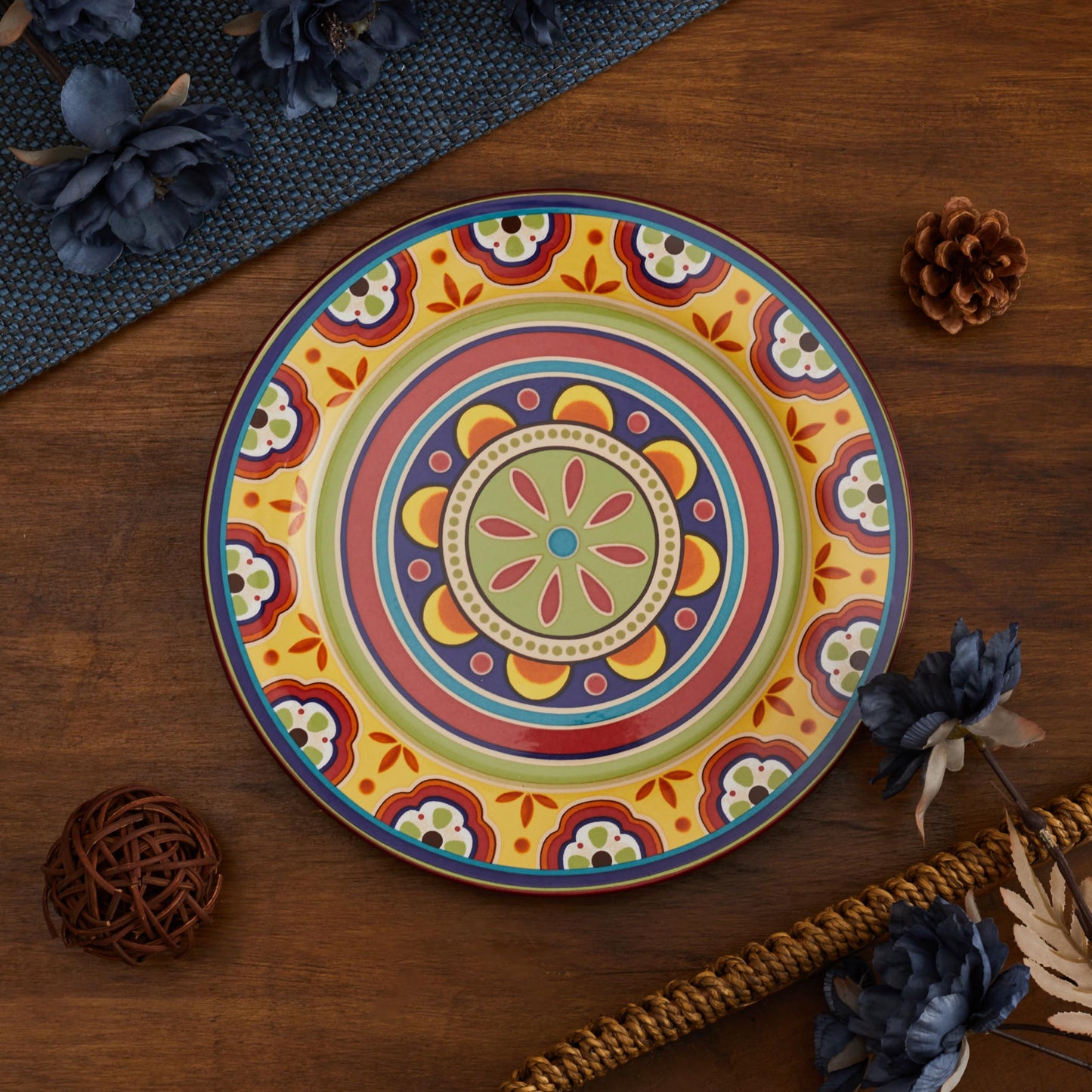 Bico Tunisian Ceramic 11” Dinner Plates (Set of 4)