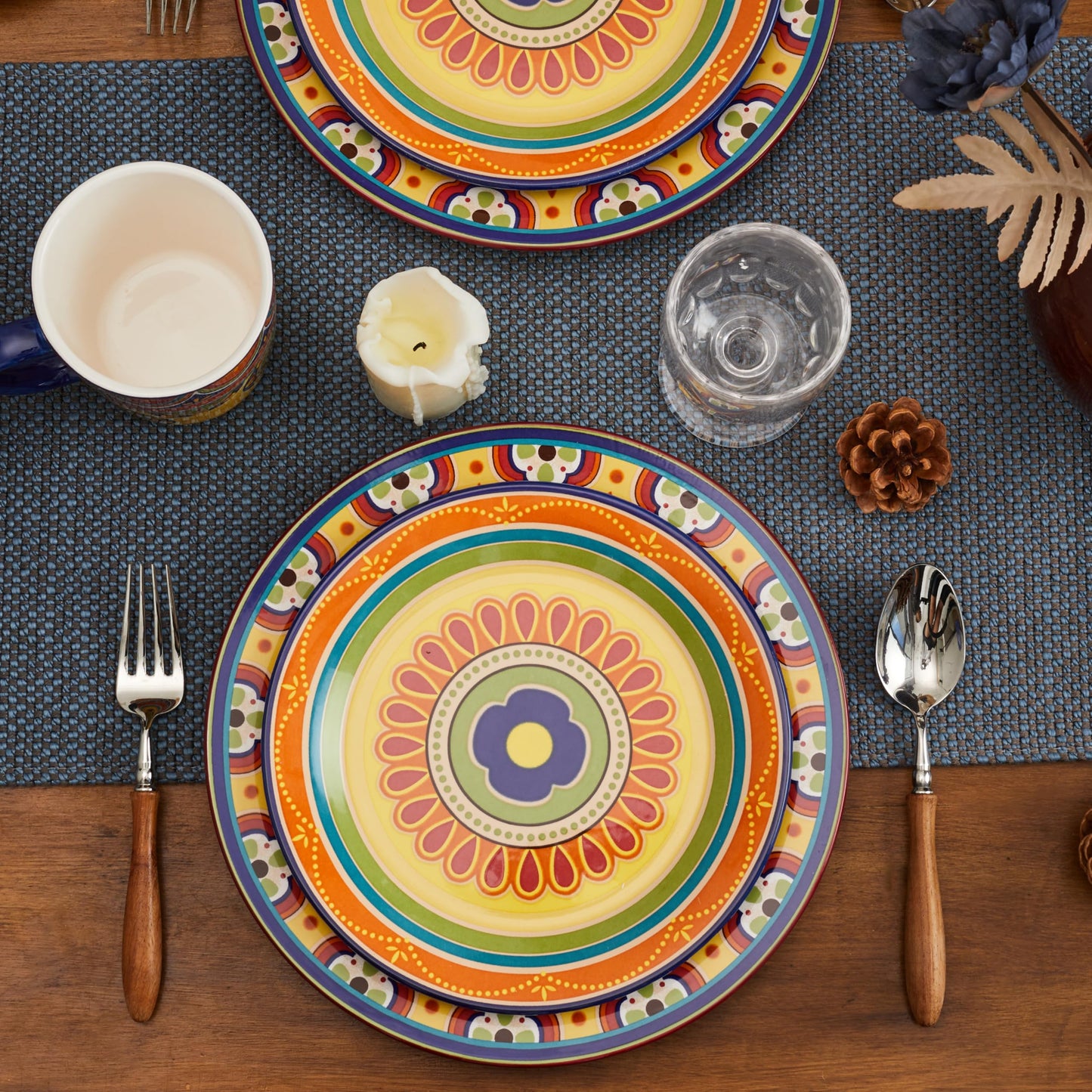 Bico Tunisian Ceramic 11” Dinner Plates (Set of 4)