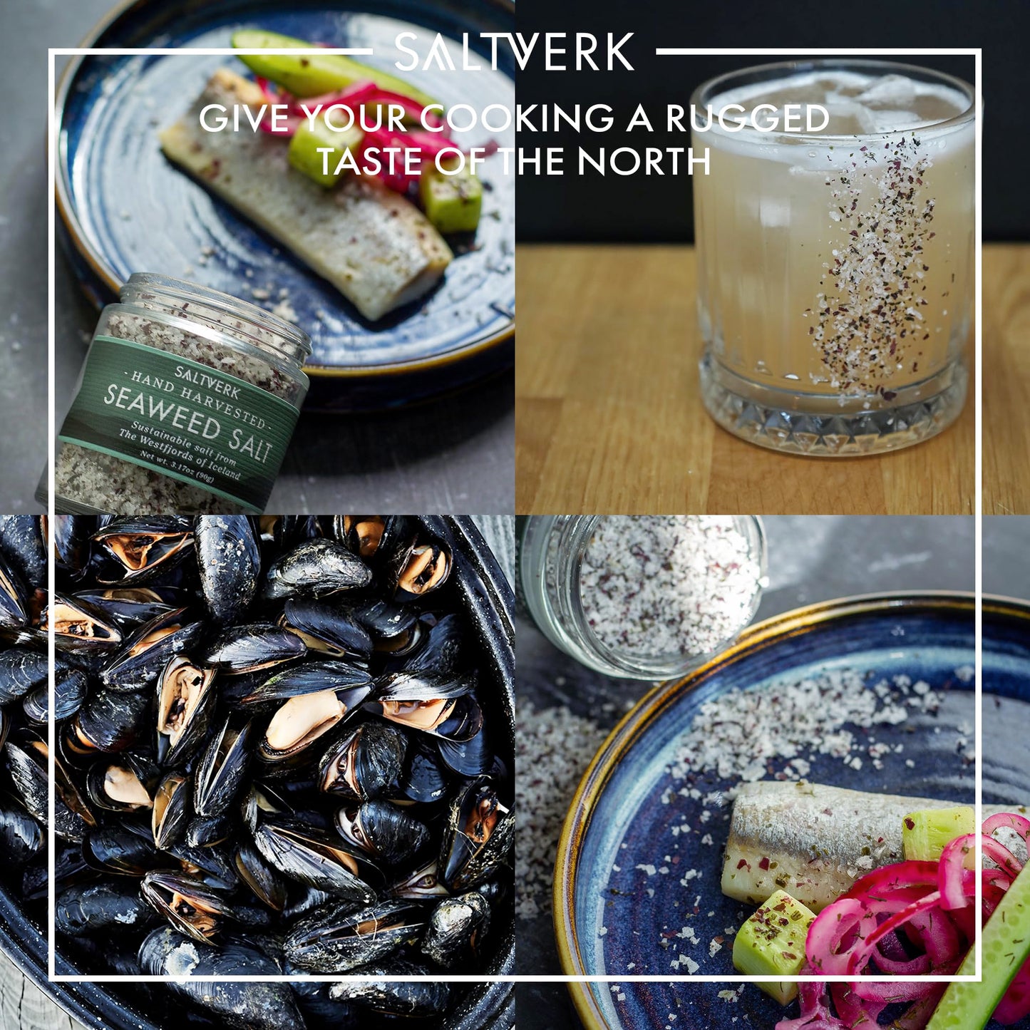 Saltverk Seaweed Sea Salt - 3.17 Ounces Jar - Hand Harvested Gourmet - Sustainably Made