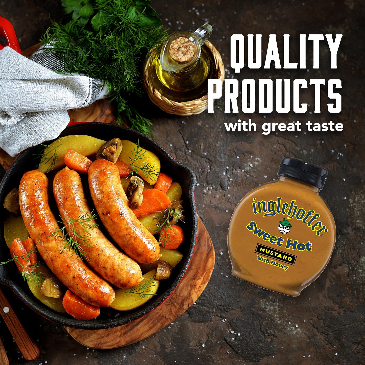 Inglehoffer Condiments Variety Pack, Ghost Pepper Mustard, Wasabi Horseradish and Sweet Hot Mustard (Pack of 3)