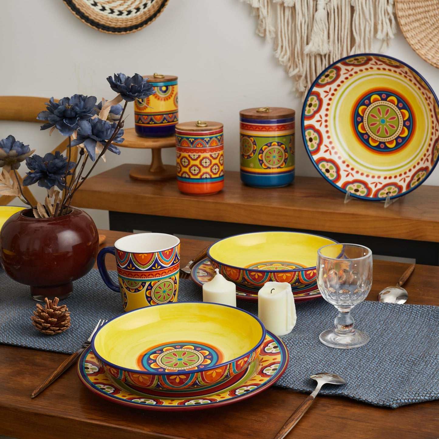 Bico Tunisian Ceramic 11” Dinner Plates (Set of 4)