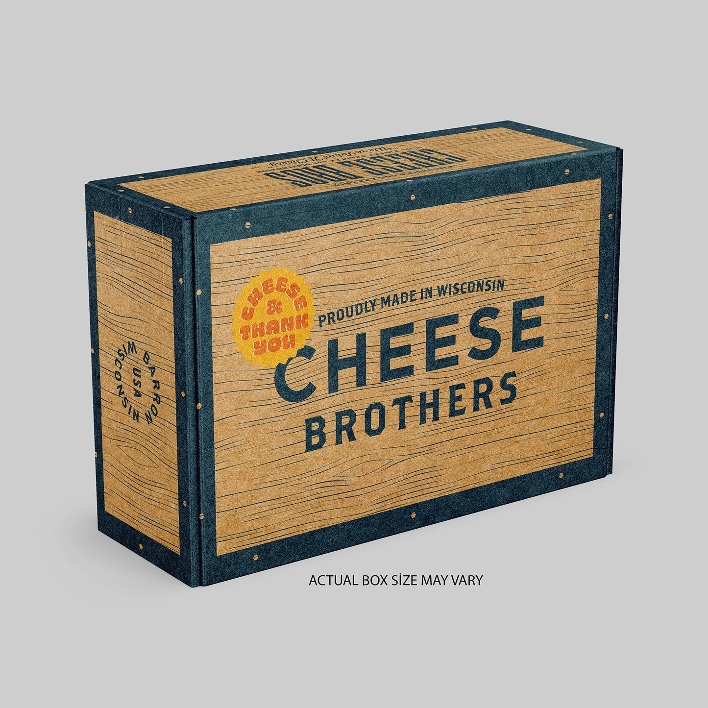 Cheese Bros. Brotherhood Gift Box, Fresh from Wisconsin, Assorted Gouda, Havarti, Mozzarella and Fratello