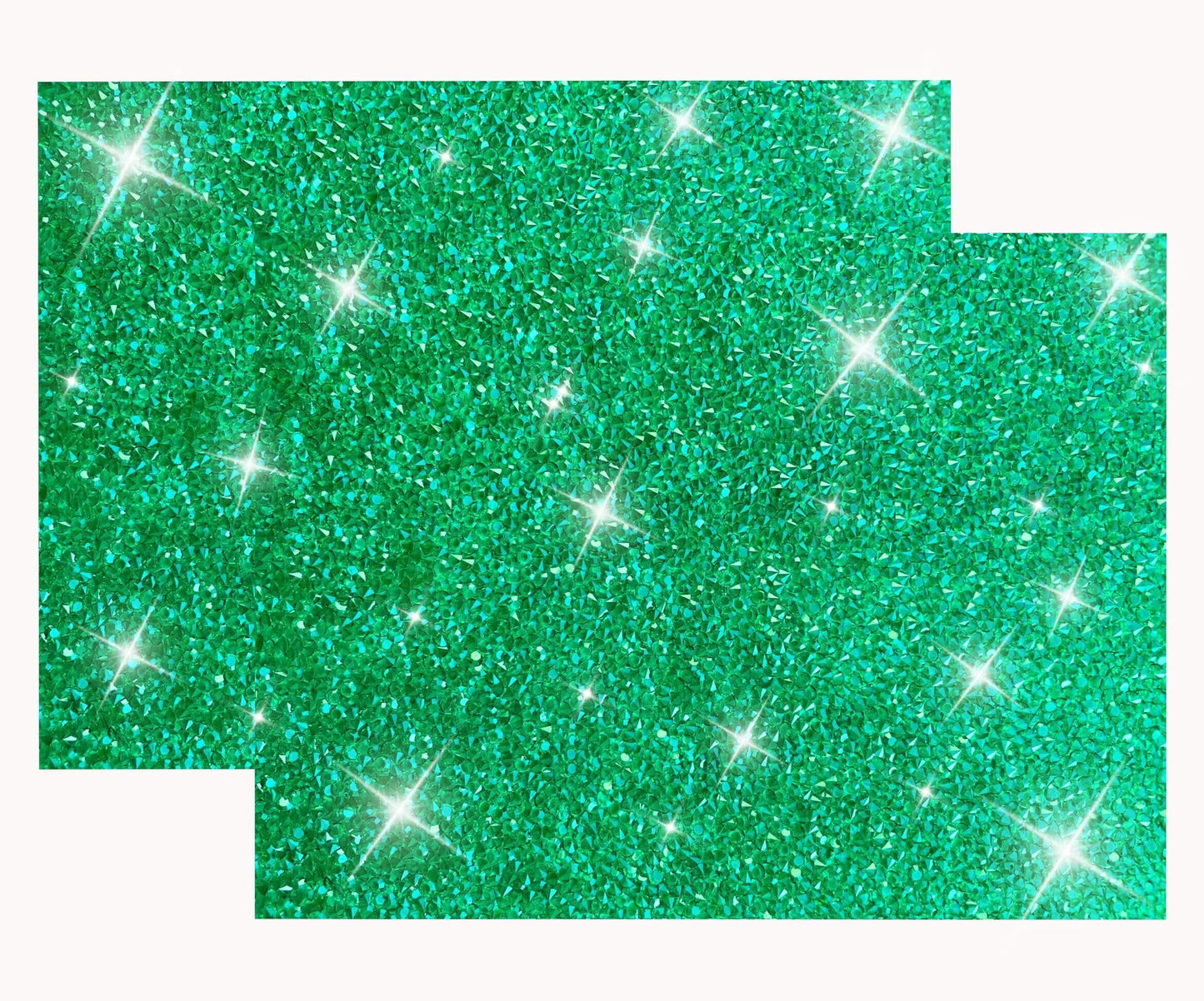 Green Placemats Emerald Heat Resistant Mat Square Placemats Green Trivets Rhinestone Decor Place Mat Crushed Diamond Decor Bling Sparkly Mat Set of 2