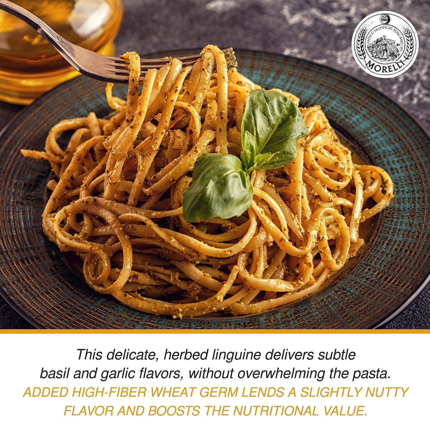 Morelli Gourmet Pasta Italian Gift Basket From Italy - Tricolor Pasta Linguine Set - Red Chili, Garlic & Basil, and Lemon Pasta - Tricolored Organic Pasta from Italy, Made in Italy (3x 8.8 Oz.)