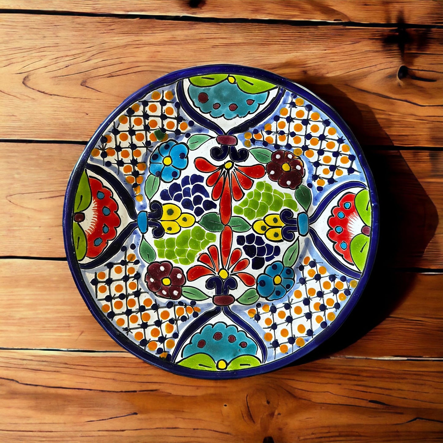 Mix and Match 11.5" Talavera Plates - Hand-Painted Mexican Pottery - Choose Your Unique Designs (1 Plate)