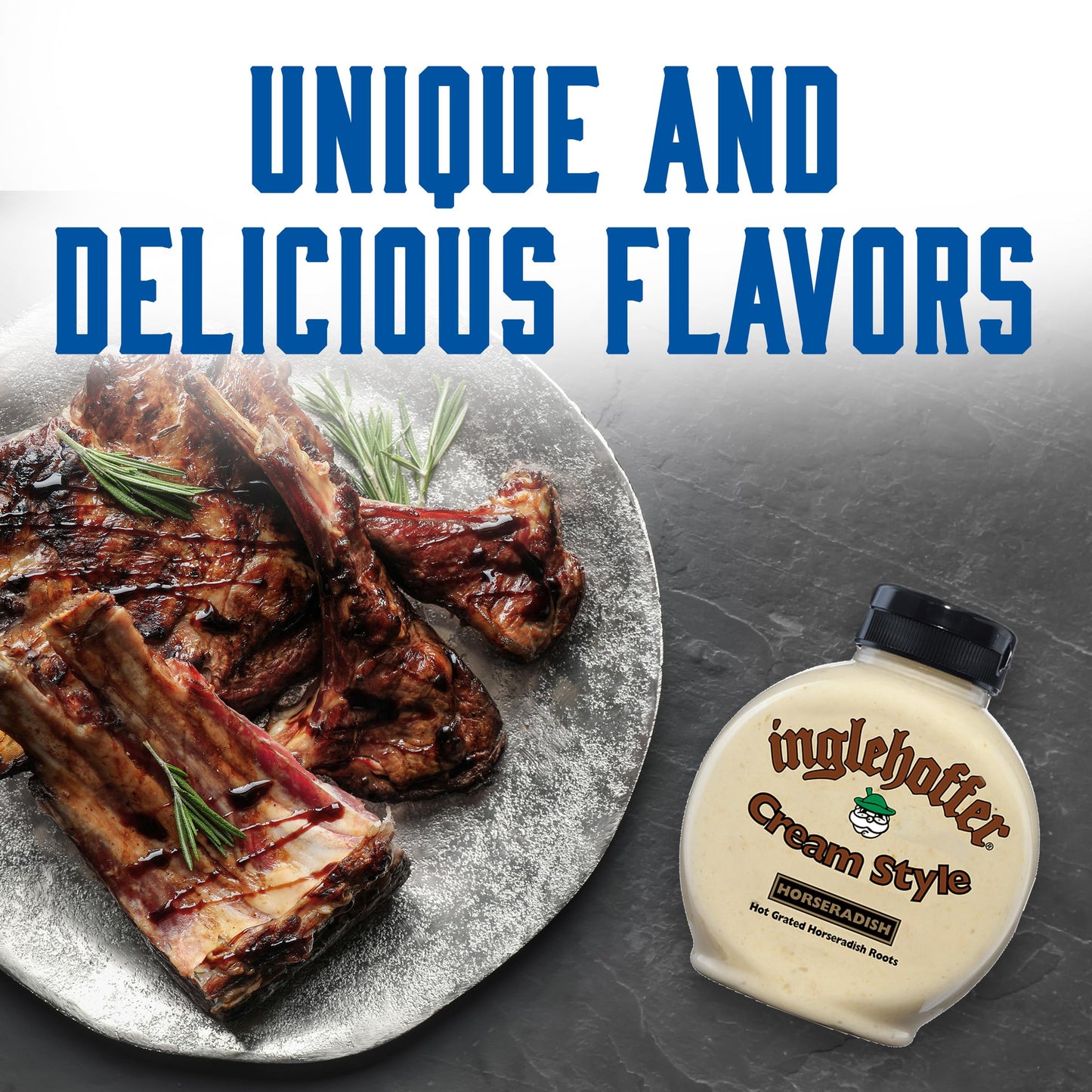 Inglehoffer Condiments Variety Pack (Stone Ground, Cream Style, Smoked Bacon, Pack of 3)