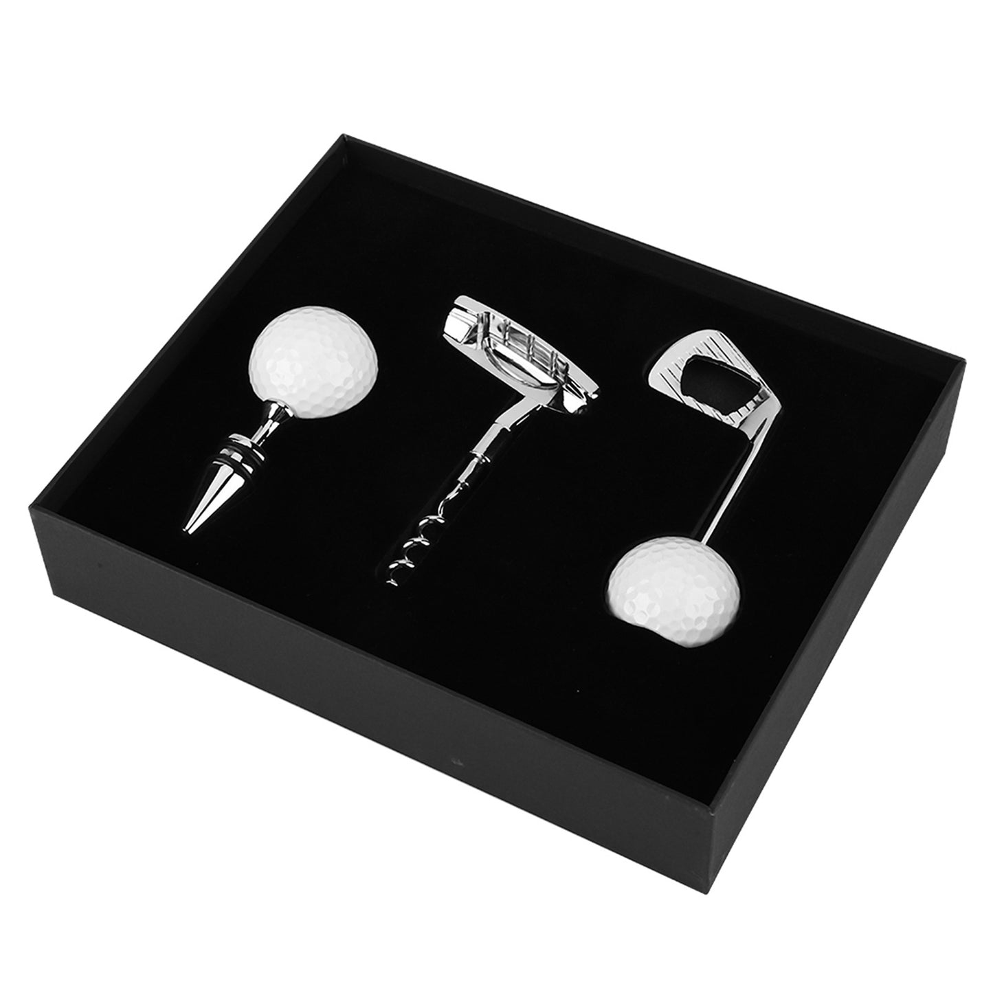 For That Golfer You Love! Golf-Shaped Wine Corkscrew and Beer Bottle Opener Set
