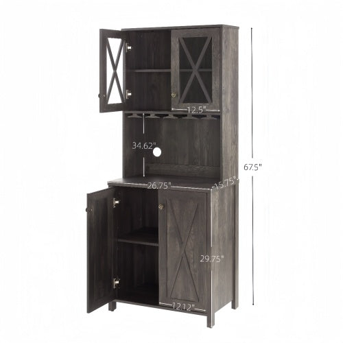 Kitchen Cabinet with Wine Rack for Kitchen or Dining Room