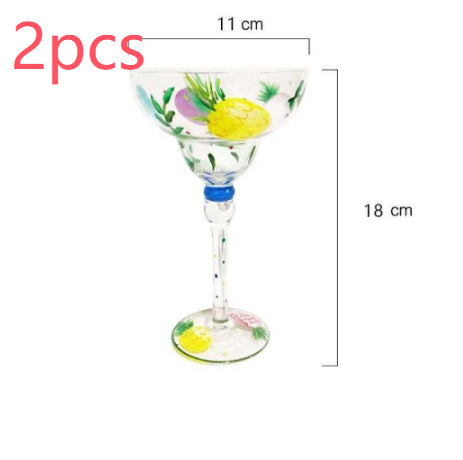Hand-Painted Crystal Margarita Glass – A Toast to Artistry