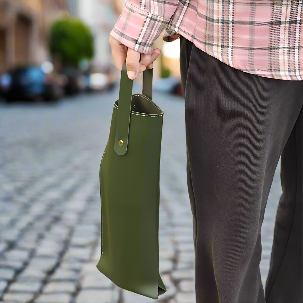 Faux Leather Wine Bag for Parties or Gifts