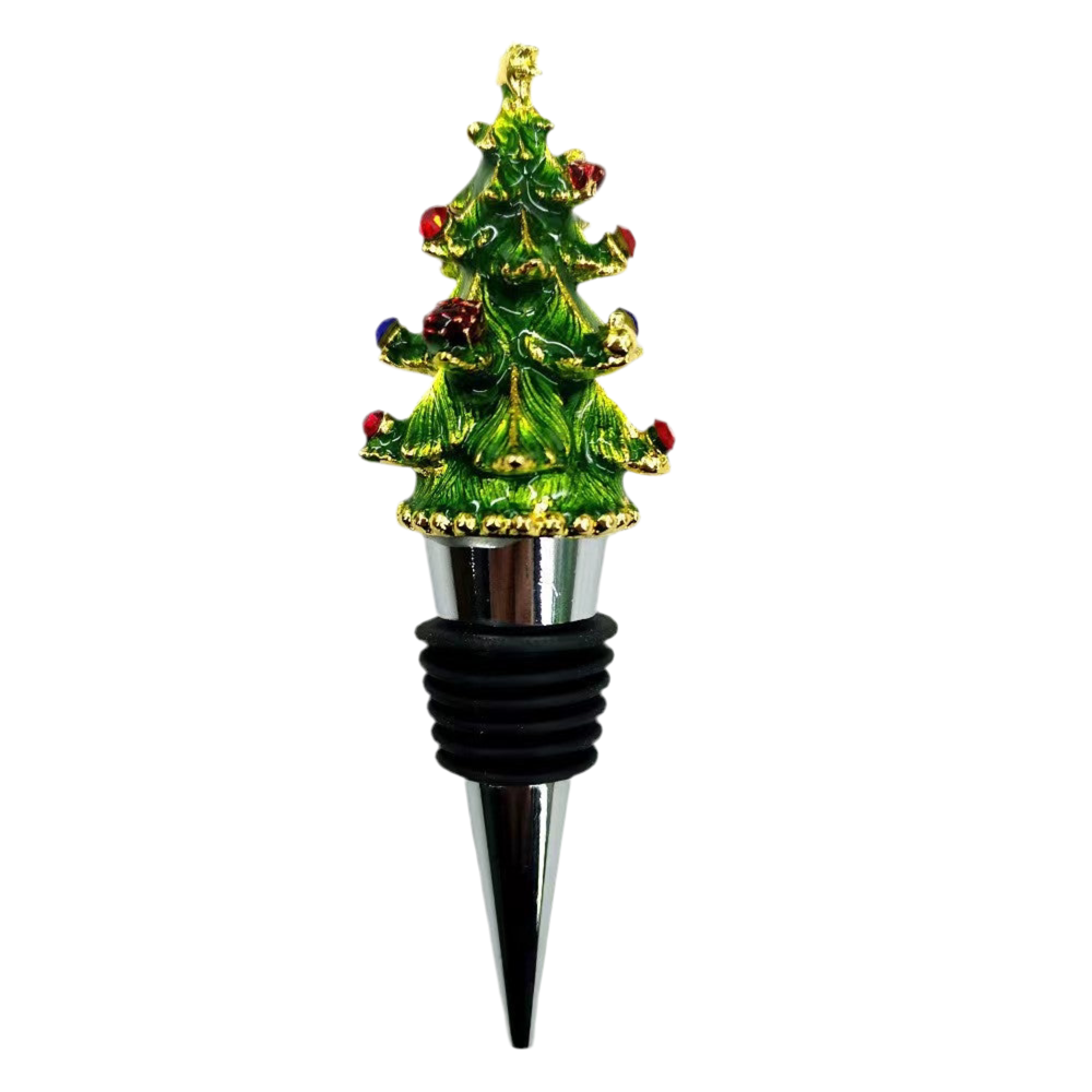 Festive Christmas Tree Wine Bottle Stopper
