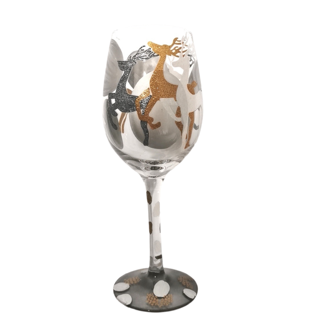 Handpainted Wine Glass - Birthday, Hearts, Best Sister Ever and Christmas Themes
