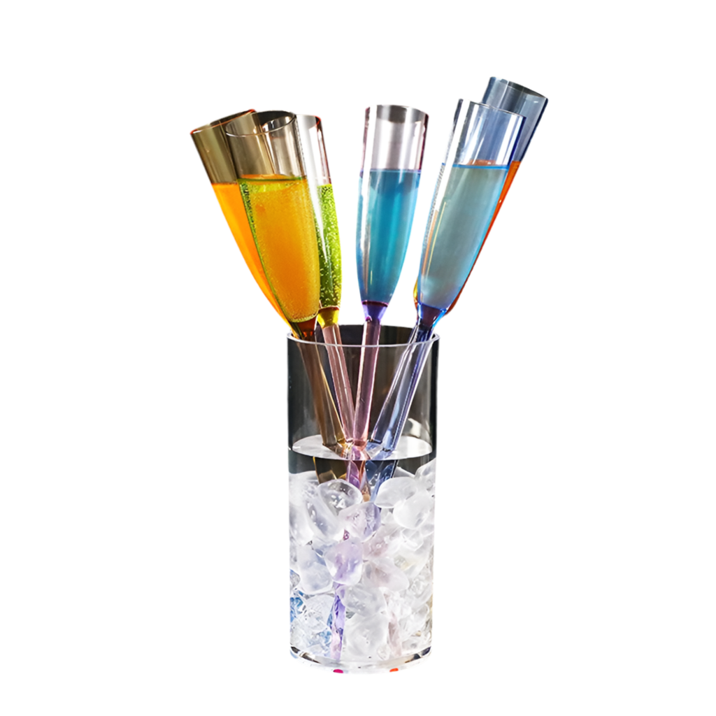 Colorful Beach Champagne Coupe Set