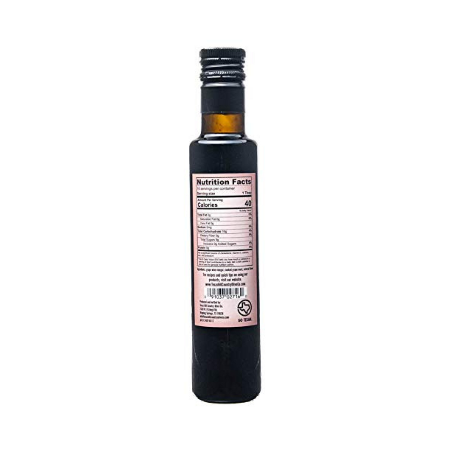 Fig Balsamic Vinegar - Gourmet Barrel Aged Infused Balsamic Vinegar - Great for Dressing Dipping Glazing - No Artificial Flavors or Added Sugar - Made in Texas (8.5 oz)