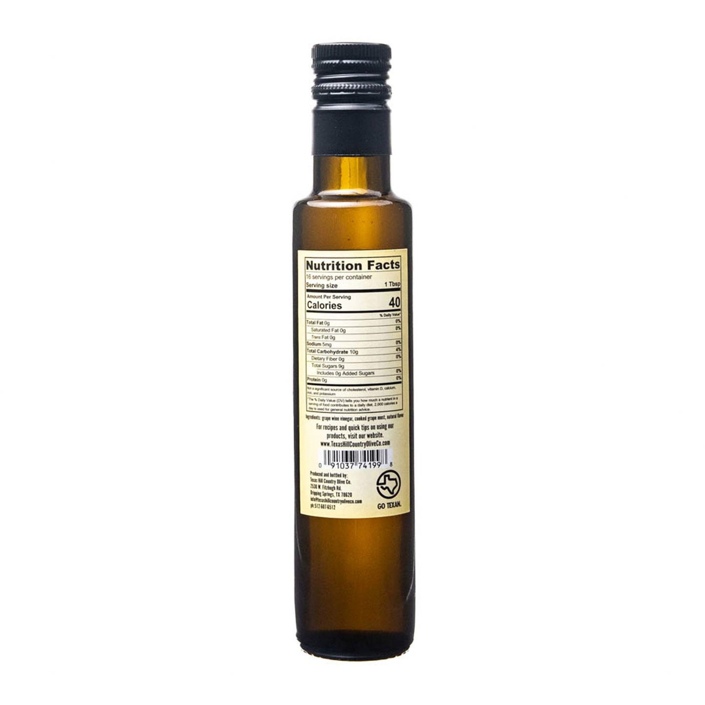 White Lemon Balsamic Vinegar - Gourmet Barrel-Aged Infused Balsamic Vinegar - Great for Dressing, Dipping, Glazing - No Artificial Flavors or Added Sugar - Made in Texas (8.5 oz.)