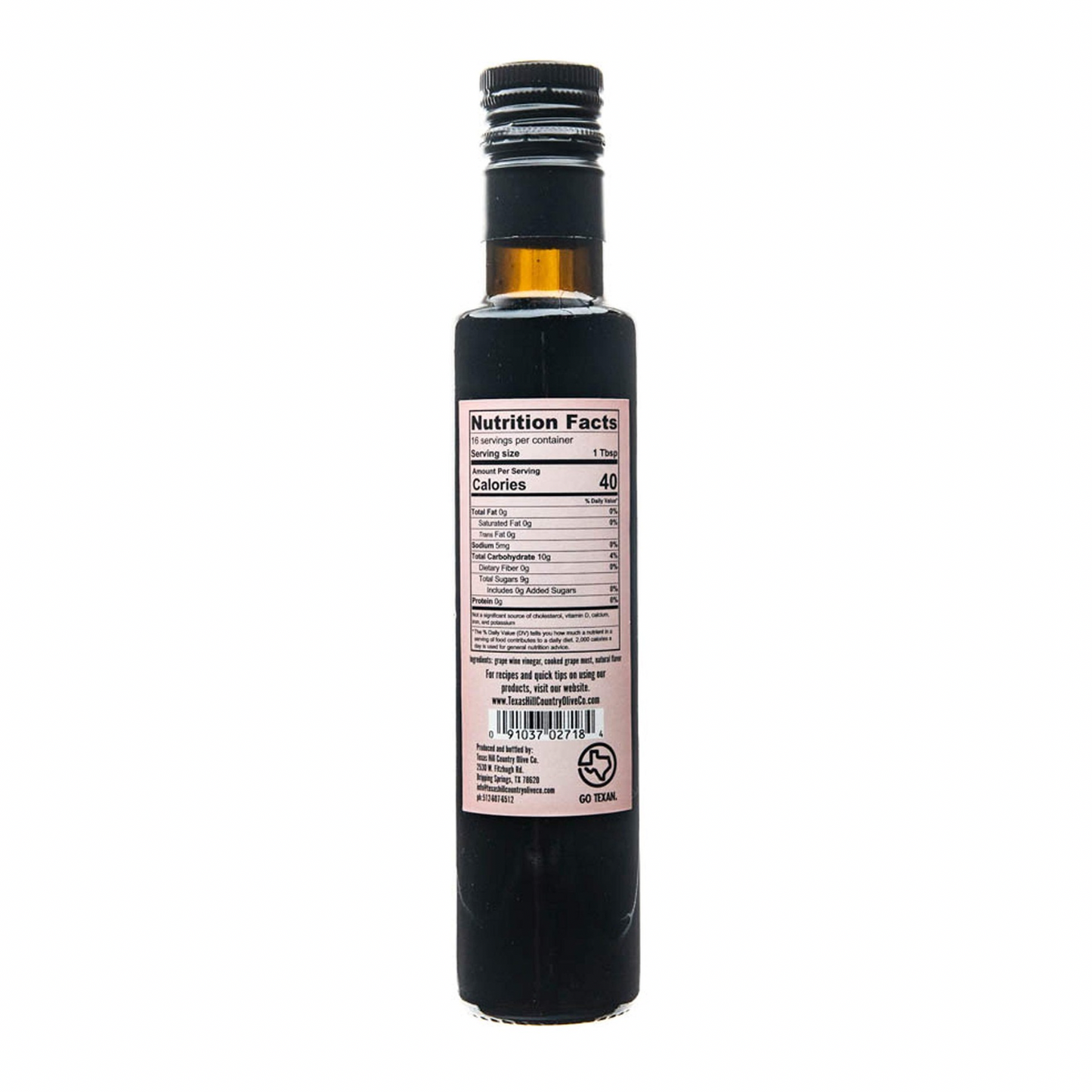 Wild Cherry Balsamic Vinegar - Gourmet Barrel-Aged Infused Balsamic Vinegar - Great for Dressing, Dipping, Glazing - No Artificial Flavors or Added Sugar - Made in Texas (8.5 oz.)